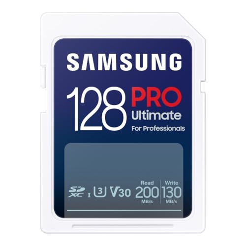 Samsung Memorie PRO Ultimate Scheda SD per Fotografia da 128GB, UHS-I U3, Fino a 200 MB/S (MB-SY128S/WW)