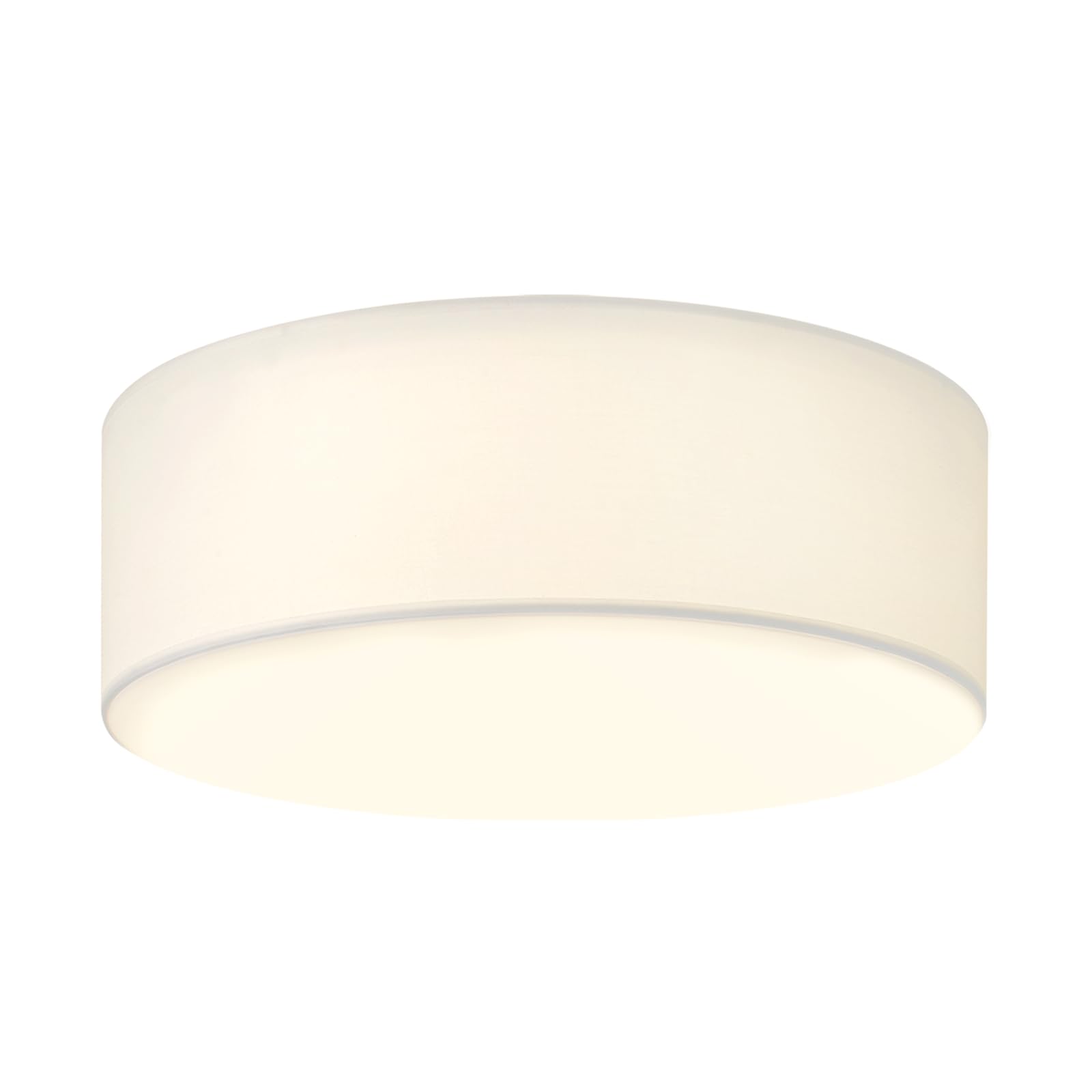 CALOKES Moderne Runde Stoff Deckenlampe Ø45cm mit 3 E27 Fassungen, Weiße Deckenleuchte für Wohnzimmer Schlafzimmer Küche Flur, Deckenbündige Deckenlampen, Ceiling Leuchte
