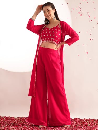 Image of Vbuyz Women's Printed & Embroidered Anarkali Blue Viscose Rayon Kurta With Musturd Cotton Stylish Shrug |Women Kurtas|Stylish Shrug Kurta set|Shrug set|kurta for women
