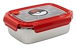 POS 34149 – Boîte à sandwich en acier inoxydable au design Pokémon – Fermeture à clip pratique et étanche – env. 19,5 x 14,2 x 7,2 cm – Idéal pour le goûter à l'école, à l'université ou au travail