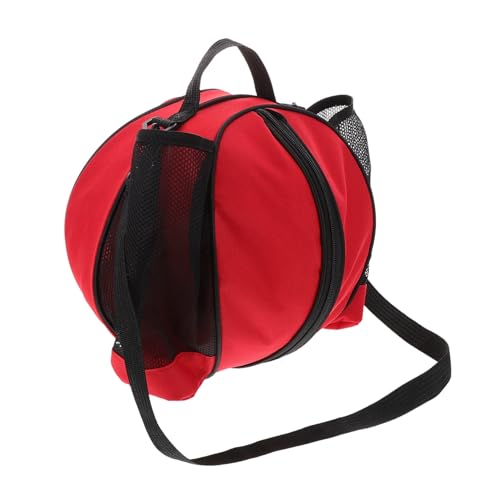 SUPVOX Versatile Sports Ball Bag Basketball Soccer Volleyball Single Ball Net Bag with Storage for Training Gear