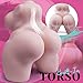 9.8LB BBW Sex Doll Male Masturbator with Big Ass and Boobs Male Sex Toy for 3D Realistic Vagina and Anal, 3 in 1 Torso Masturbator Love Doll Pocket Pussy Adult Sex Toys for Men Masturbation and Orgasm