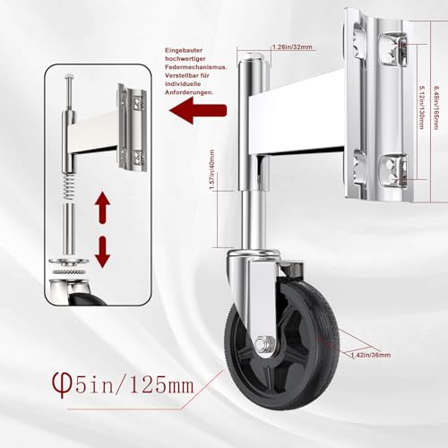 Torrad 15,2 Cm Schwarz - Federbelastet Für Holztore, 227kg Kapazität