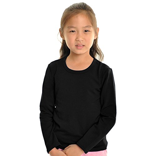 Angelina Kids Fleece Lined Crew-Neck Long Sleeves Thermal Top (3-Pack)3