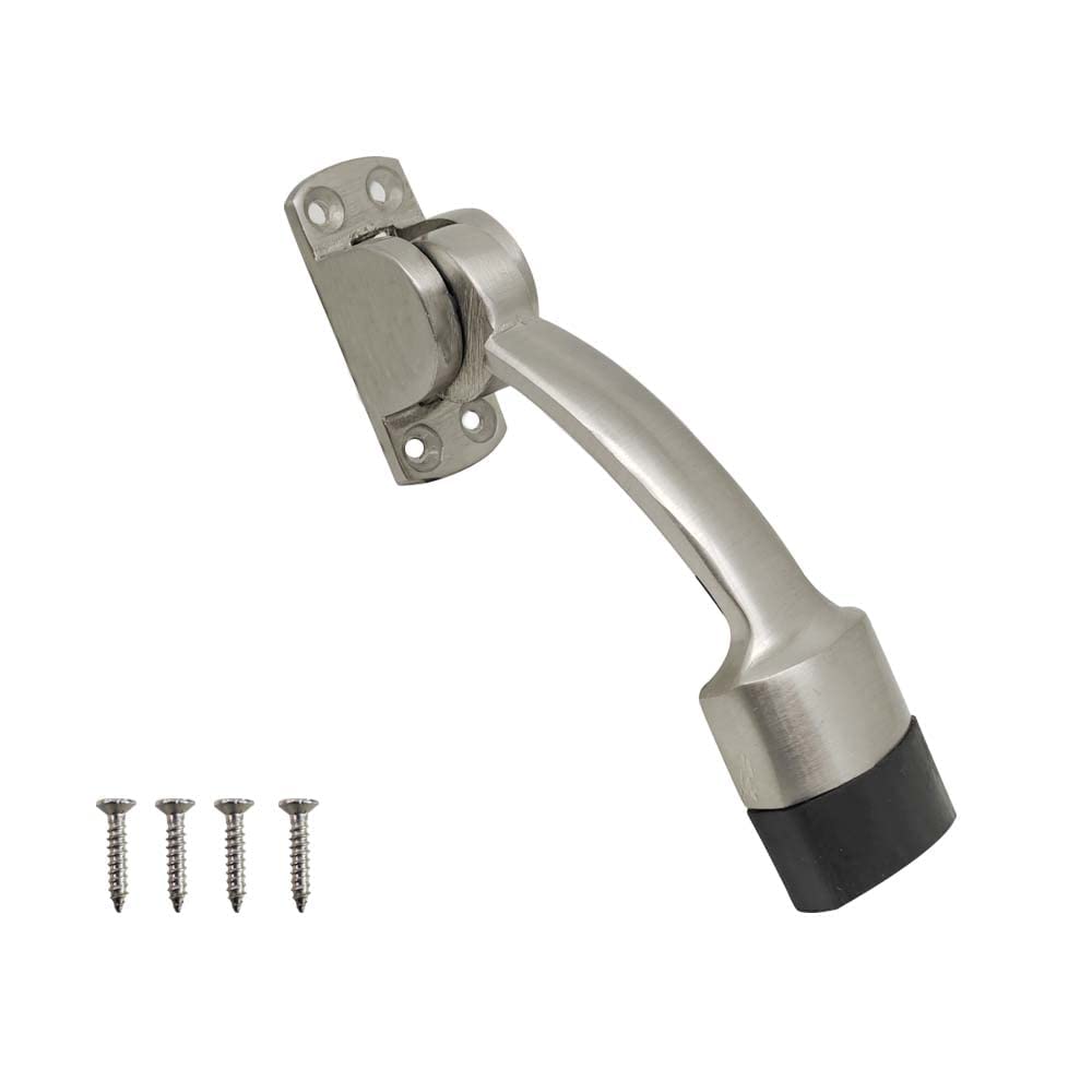 Volo Premium Door Stopper In Satin Silver Finish (Pack Of 2 Pcs)