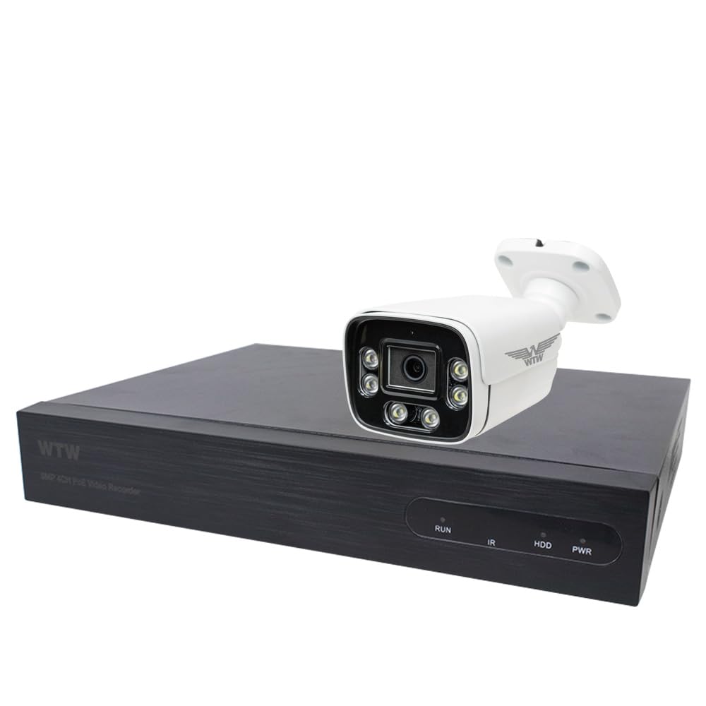 Amazon.co.jp: WTW 塚本無線 4K XPoE防犯灯カメラ白1台HDD0TBセット