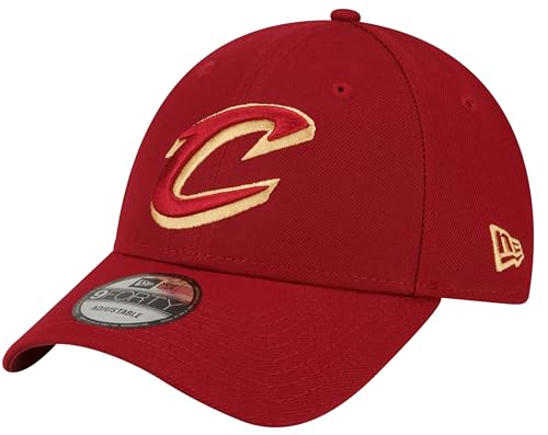 New Era Unisex-Adult NBA The League 9FORTY Basketball Team Color Adjustable Hat Cap One Size Fits All - Cleveland Cavaliers - Burgundy