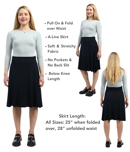 ESTEEZ Women's A-Line Skirt - Modest - Knee Length - Playa2