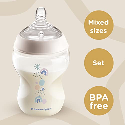 Tommee Tippee Closer To Nature Baby Bottle Newborn Feeding Gift Set, Slow Flow Breast-Like Nipples With Anti-Colic Valve #TOP1