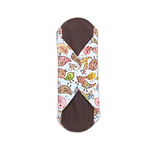 Teamoy 6Pcs 7.9 Inches Sanitary Pad, Reusable Washable Cloth Menstrual Pads/Panty Liners With Wet Bag, Super-Absorbent, Soft And Comfortable, Perfect For Light Flow(Small,Mixed Pattern) #TOP7