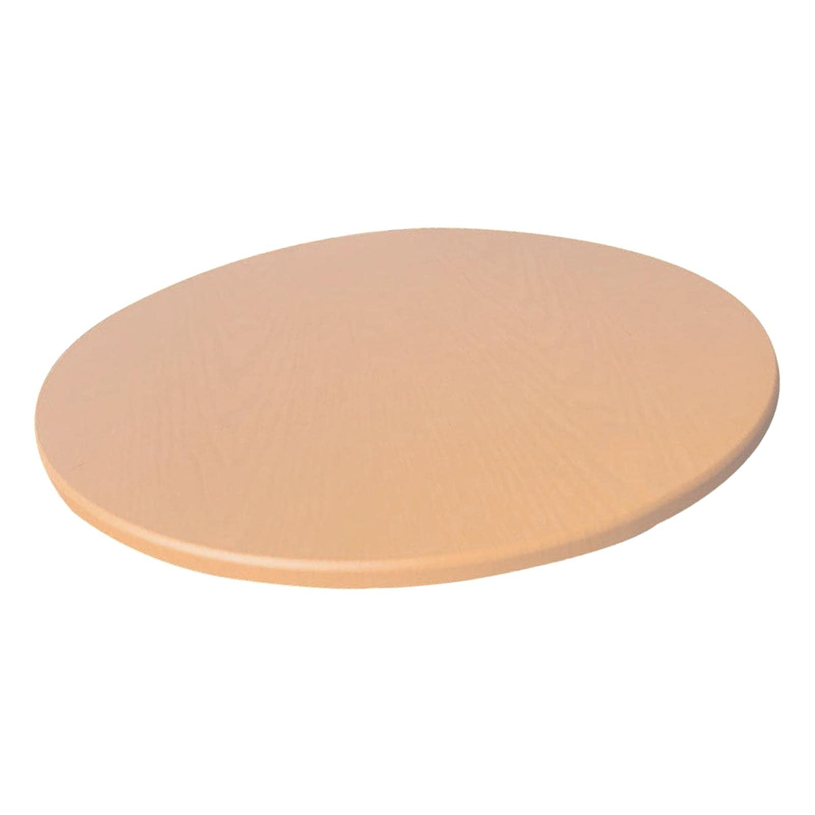 Fenteer Champagne 120Cm Round Polyester Elastic Edged Tablecloth Fitted Table Cover Solid Color Table Cover Furniture Decor, 120Cm