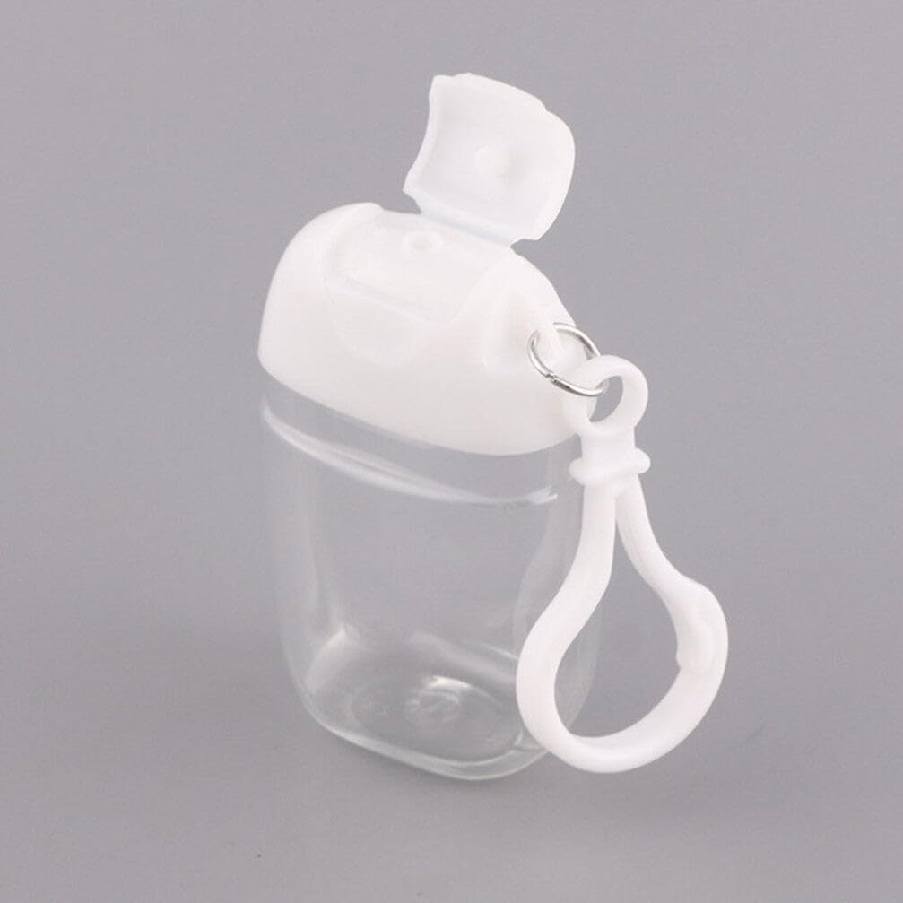 minkissy 27PCS 30ML Travel Size Clear Bottle with Keychain Bulk Plastic Pump Bottles with Flip Cap Leakproof Refillable Bottles Empty Shampoo Bottle for Liquid Travel Lotion