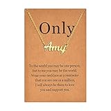 Lcherry Personalized Name Necklace 18K Gold Plated Made With Amy Nameplate Necklace Gifts for Women