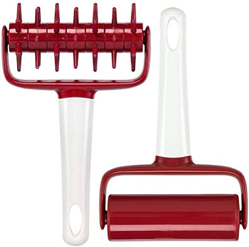 2 Pieces Pizza Dough Roller and Docker Set Pastry Pizza Pie Roller Rolling Pins and Time-Saver Pizza Dough Docker(Docker+Roller)