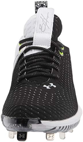 Under Armour Men's Harper 5 Low ST Baseball Shoe, Black (001)/White, 15 | Image 1