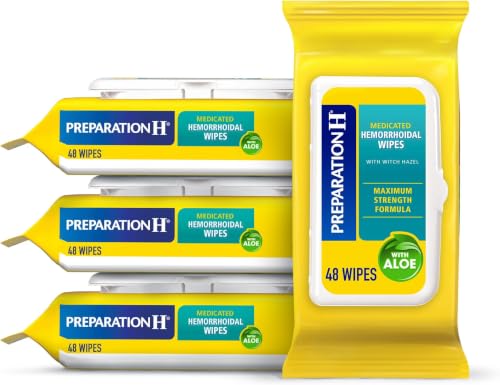 Image of Preparation H Hemorrhoid Flushable Wipes with Witch Hazel for Skin Irritation Relief - 48 Count (Pack of 24)