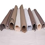 Langlauf Schuhbedarf 1 kg Lederreste – echte Lederstücke & Zuschnitte in gemischten Formen und Größen – handsortierte Lederstücke zum Basteln, Nähen & kreativen Arbeiten (Weiss-beige-grau)