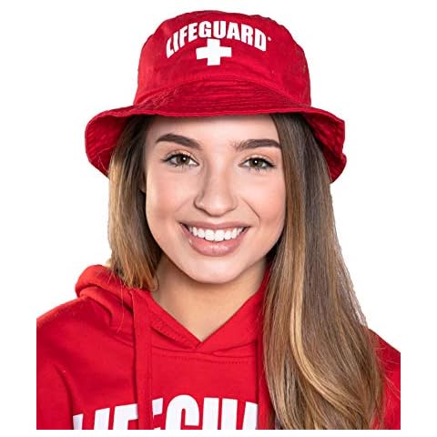 LIFEGUARD Unisex Bucket Hat (S/M) Red Cover