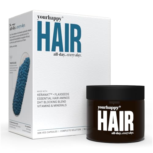 YourHappyLife Hair Supplement with Keranat™, Biotin (10,000mcg), ...