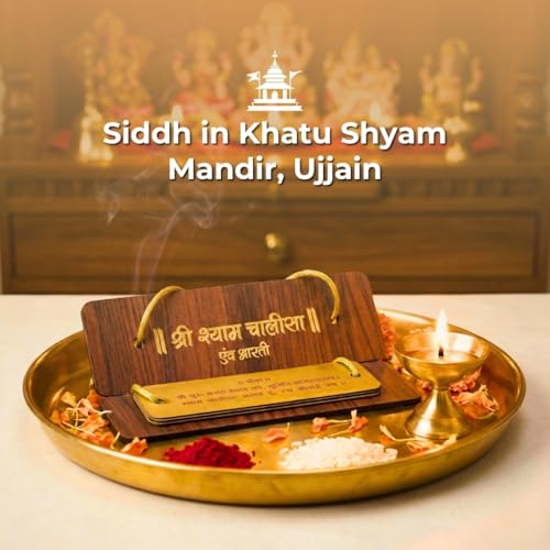 Image of VAMA Siddh Khatu Shayam Murti with Wooden Chalisa - Energized at Khatu Shayam Temple, Ujjain
