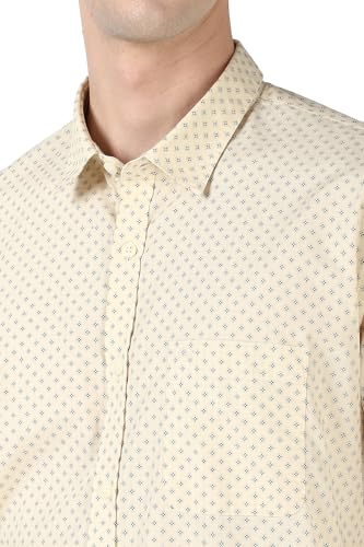 Image of Peter England Men Cotton Printed Slim Fit Shirt