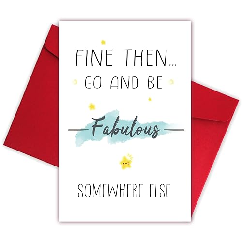 Bewoow Good Luck Gifts for Coworker, Funny Farewell Card for Leaving Colleague, Sassy Goodbye Gift...