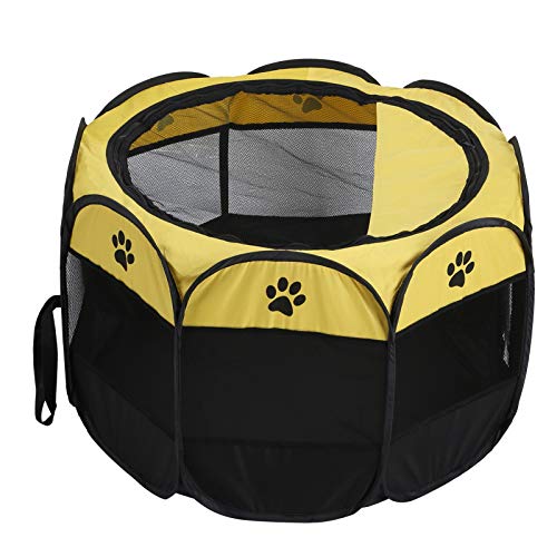 CHENQIAN Tragbares Haustier-Laufstall-Zelt Oxford-Stoff-Mesh-Freiluftkäfig-Außenhaus für Hundekatze 72 cm/28.3 Zoll 45… - Image 5