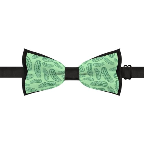 GoasNei Cucumber Pattern(2) Bow Tie for Men Adjustable Necktie Funny Tie Neck Ties for Weddings Party