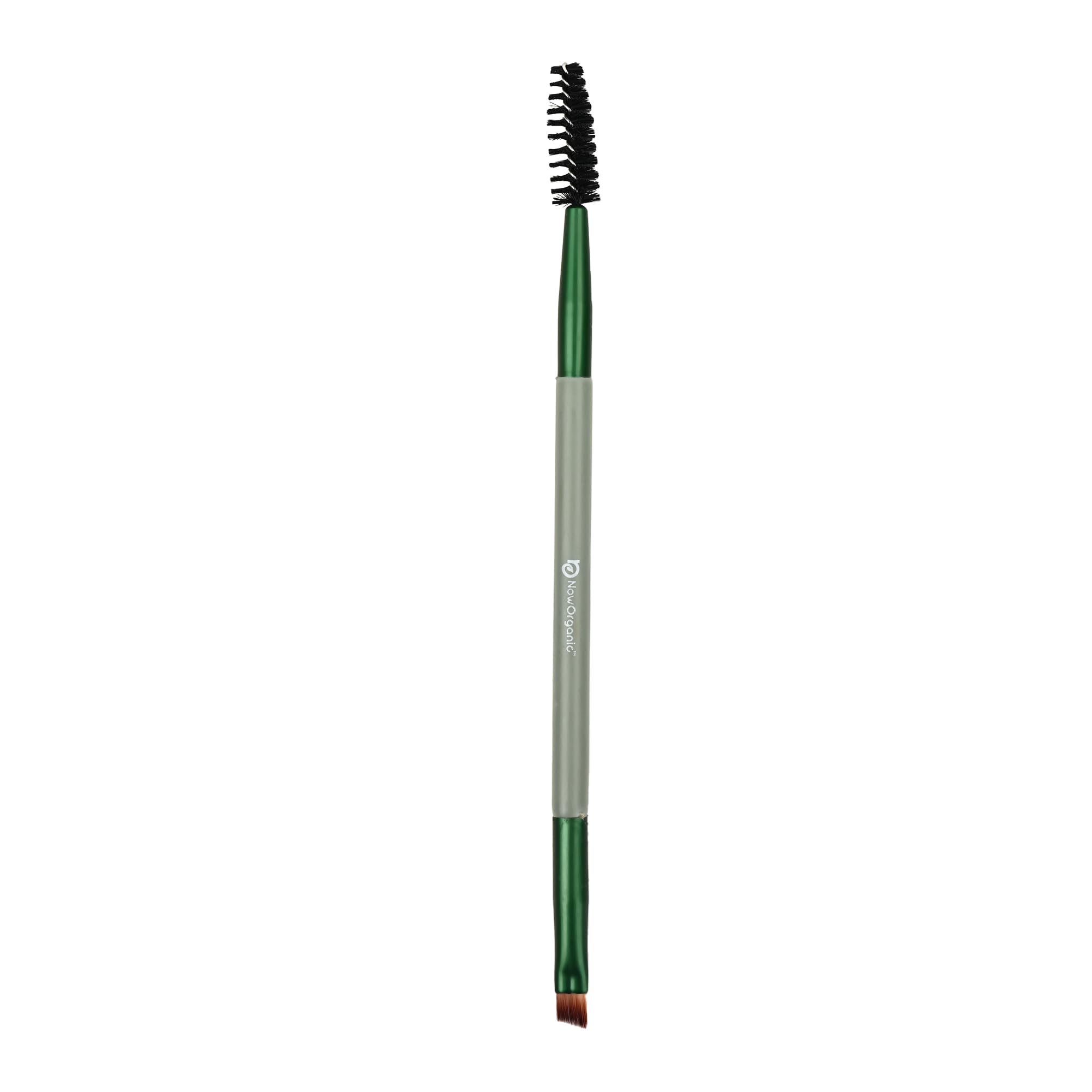 Luxury Eyebrow Spoolie Brush – Organic Makeup Brush with Soft Bristles, Premium Wooden Handle, Matte Green Finish – Lash & Brow Grooming Tool-image-6