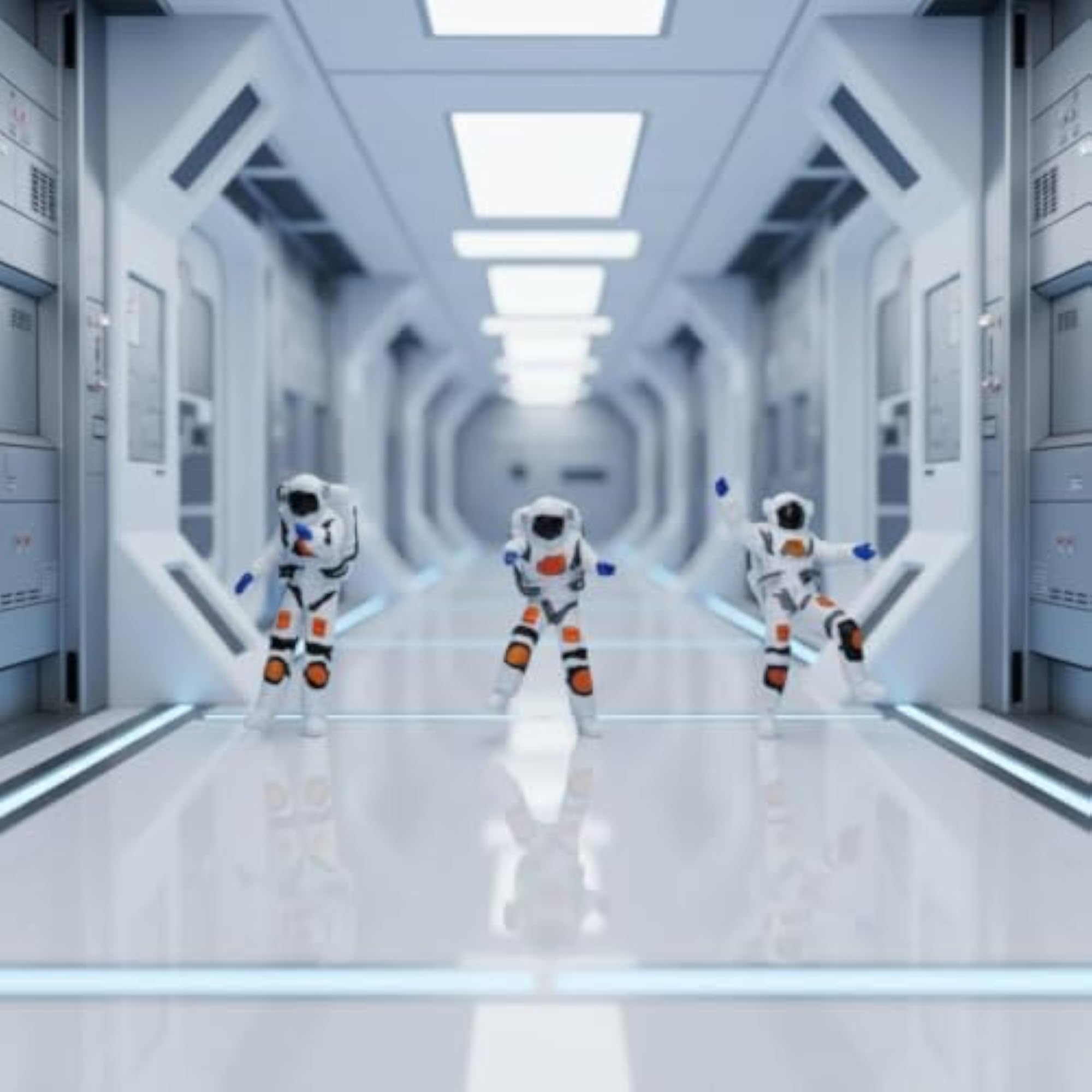 3 Pieces 1:64 Astronaut Figures DIY Scene Painted Space Decor