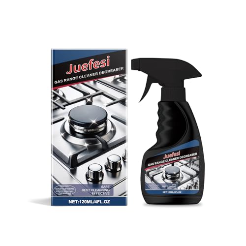 Juefesi Gas Range Cleaner Degreaser,Effective Clean Up Kitchen Oil Stains,Grease & Grime Remover,...