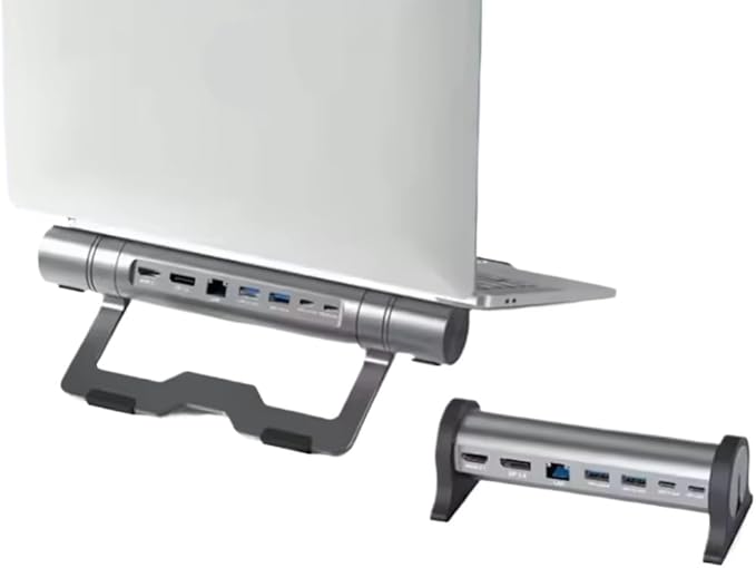 Docking Station Vertical con Soporte para Laptop 4K@60Hz HDMI Ethernet PD 3.0 USB A miniatura 2