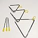 5 Pcs Steel Triangle Percussion Instrument With Striker,Rhythm Steel Triangles(5in)