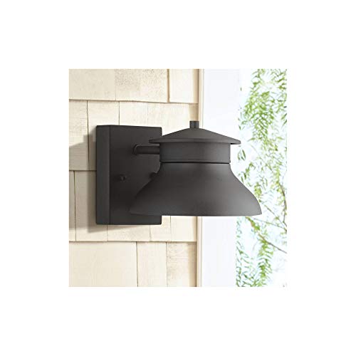 John Timberland Danbury Modern Industrial Outdoor Wall Light Fixture LED Black Steel 5" Dark Sky Design for Exterior House Porch Patio Outside Deck Garage Yard Front Door Garden Home Barn