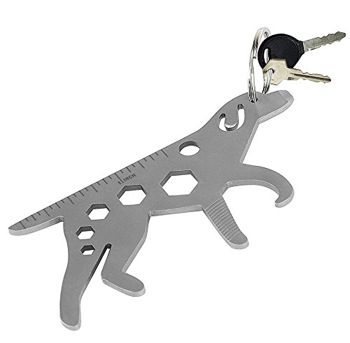 Father Day Gift For Dad 6 In 1 Dog Shape Slim Edc Credit Card Pocket Tool Keychain Multi-Tool Dog Lover Father's Day Gifts Under 5 Dollars Items #TOP1