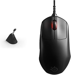SteelSeries Prime+ - Esports Performance Gaming Mouse – 18,000 CPI TrueMove Pro+ Optical Sensor – Magnetic Optical Switches + FREE SteelSeries Mouse Bungee