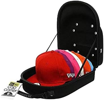 Hosoncovy Hard EVA Hat Bag Baseball Hat Carrying Case Peak Cap Travel Case Cap Storage Case Hat Carrier with Shoulder Strap - Image 4