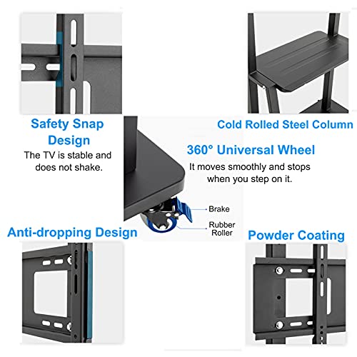 Soporte de piso negro para TV de 32 a 75 pulgadas miniatura 6