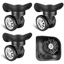Abaodam Luggage Wheels Replacement Kit, 4 Pack Universal Swivel Wheels for Suitcase Repair, Smooth Rolling Caster Replacement Parts for Travel Luggage