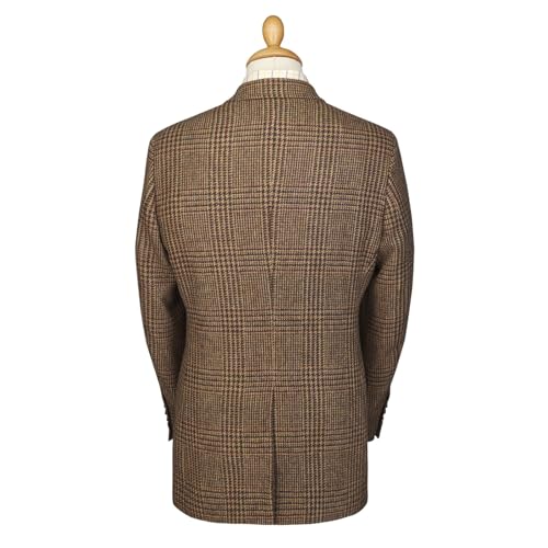 Men's Vintage Herringbone Tweed Blazer Notch Lapel Two Button Winter Wool Blend Western Casual Jacket Sport Coat3