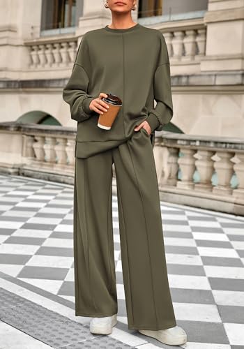 BTFBM Women Fall Fashion 2025 2 Piece Outfits Sweatsuit Set Jogger Sweatpants Matching Lounge Sets Airport Tracksuit