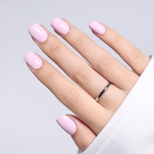 Pink Press On Nails Square - Pink Short Square Fake Nails, Press ...