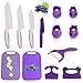 Montessori Kids Knife Set for Real Cooking – Safe Kitchen Tools, Toddler Cooking Toys for Ages 4-10, Birthday Gift for Girls & Boys, Educational Cutting Set Valentine