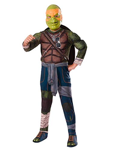 Rubies Teenage Mutant Ninja Turtles Deluxe Muscle-Chest Michelangelo Costume, Child Large