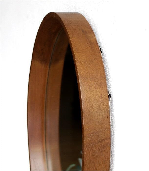 Amazon.co.jp: 鏡 壁掛けミラー おしゃれ 楕円形 シンプル モダン 木製