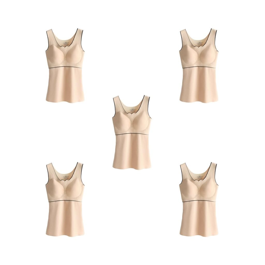 Sous-vêtements thermiques épais à haute élasticité pour femme, décontracté, amincissant, fibre acrylique, gilet basique pour la maison, noir, taille L