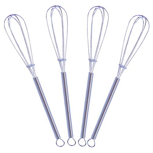 Mini Whisk 7 Inch 4Pcs, Small Whisk and Egg Whisk