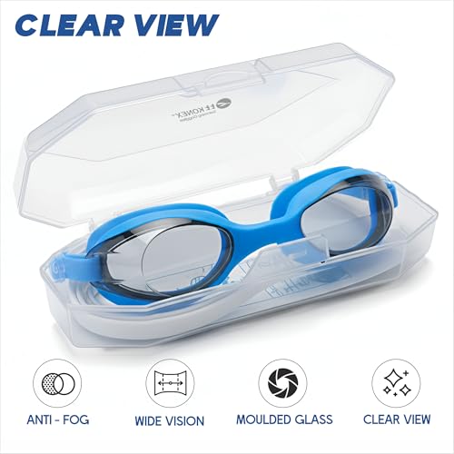 Image of KONEX Eco Swimming Goggles | Kids | Polarised UV Lens | Blue