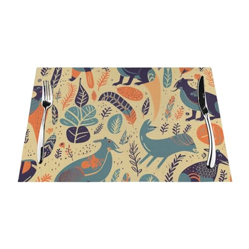 Set de table de qualité supérieure motif faune australienne - 4
