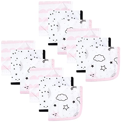 Image of Hudson Baby Unisex Baby Cotton Muslin Washcloths, Dreamer, One Size